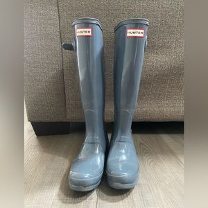 Gray Tall Hunter Rain boots